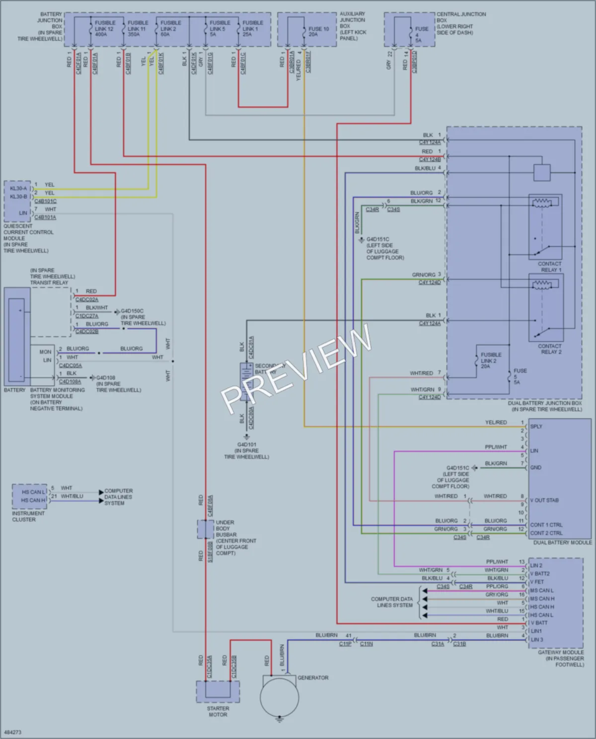 2015 Jaguar FType Starting Charging wiring diagram preview