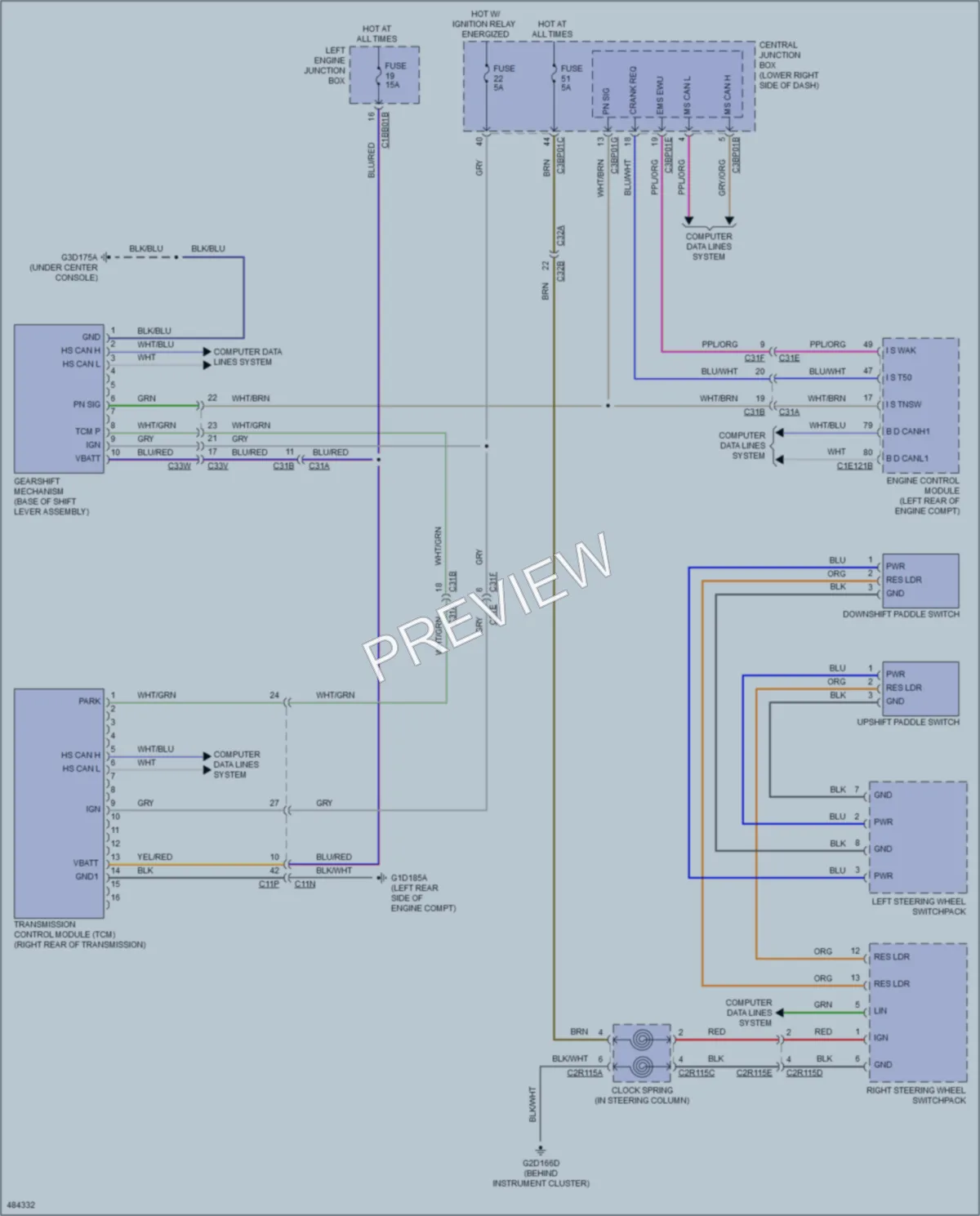 2015 Jaguar FType Transmission wiring diagram preview