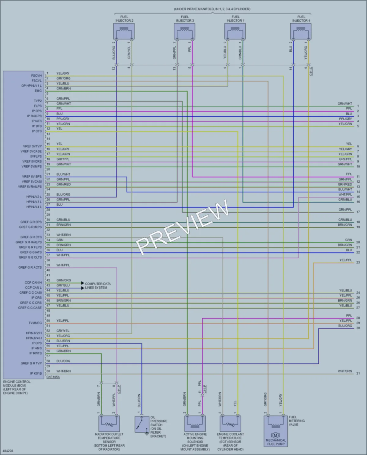 2015 Jaguar XF Engine Performance wiring diagram preview