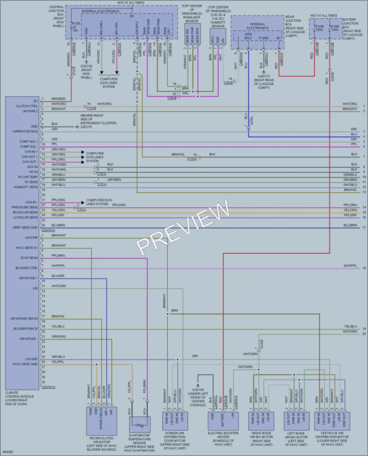 2015 Jaguar XFR Air Conditioning wiring diagram preview