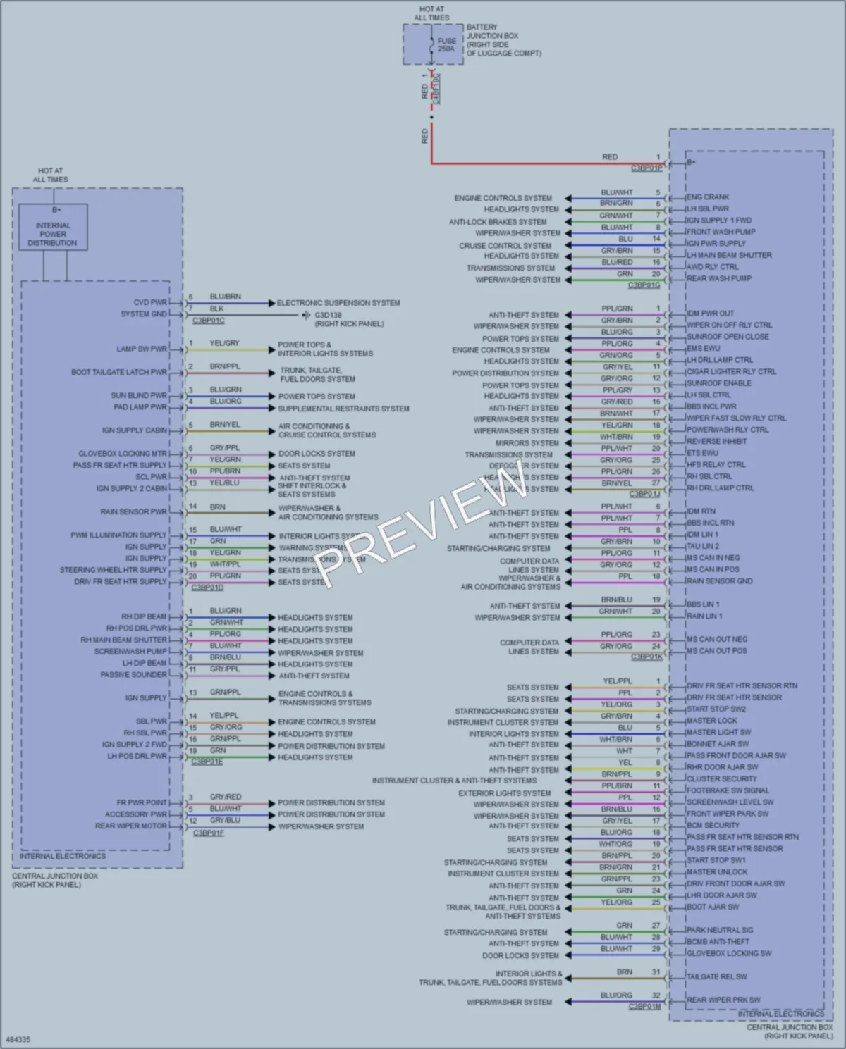 2015 Jaguar XFR Body Control Modules wiring diagram preview