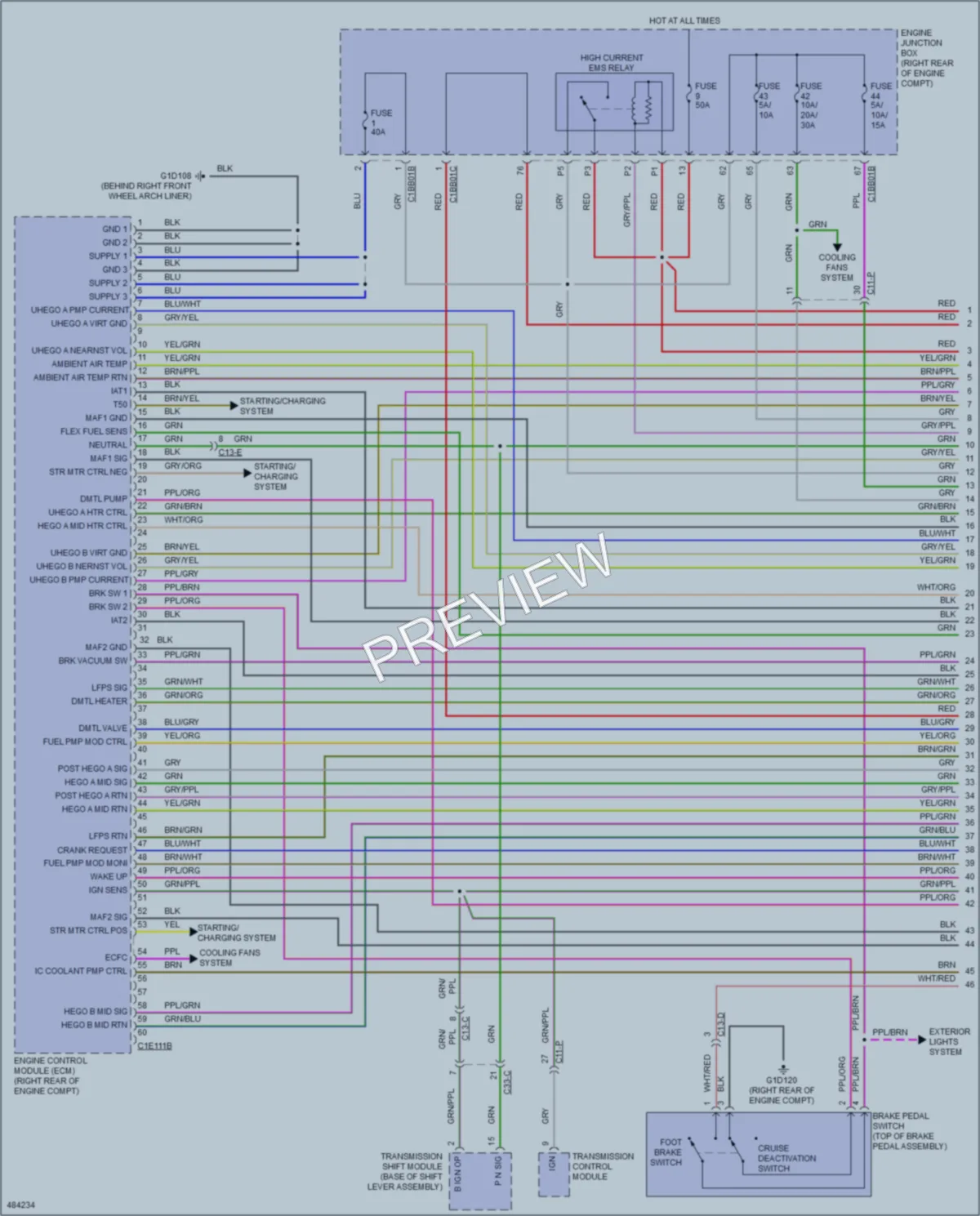 2015 Jaguar XFR Engine Performance wiring diagram preview