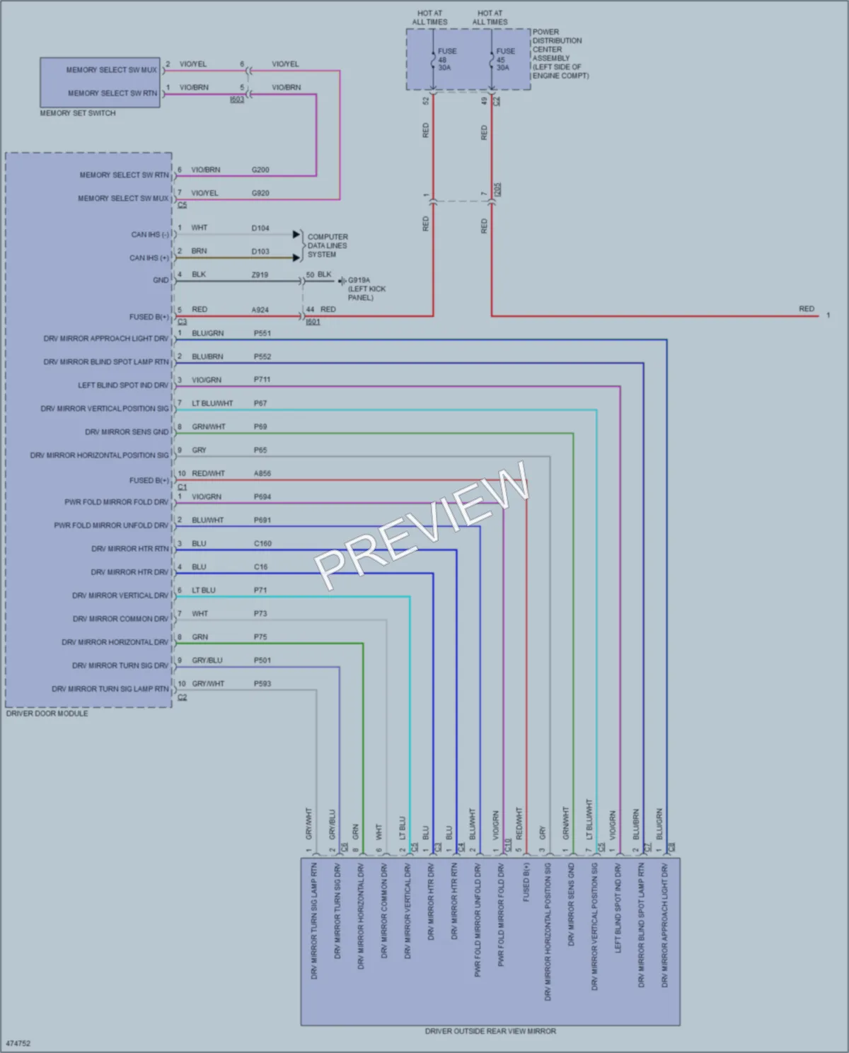 2015 Jeep Cherokee Memory Systems wiring diagram preview