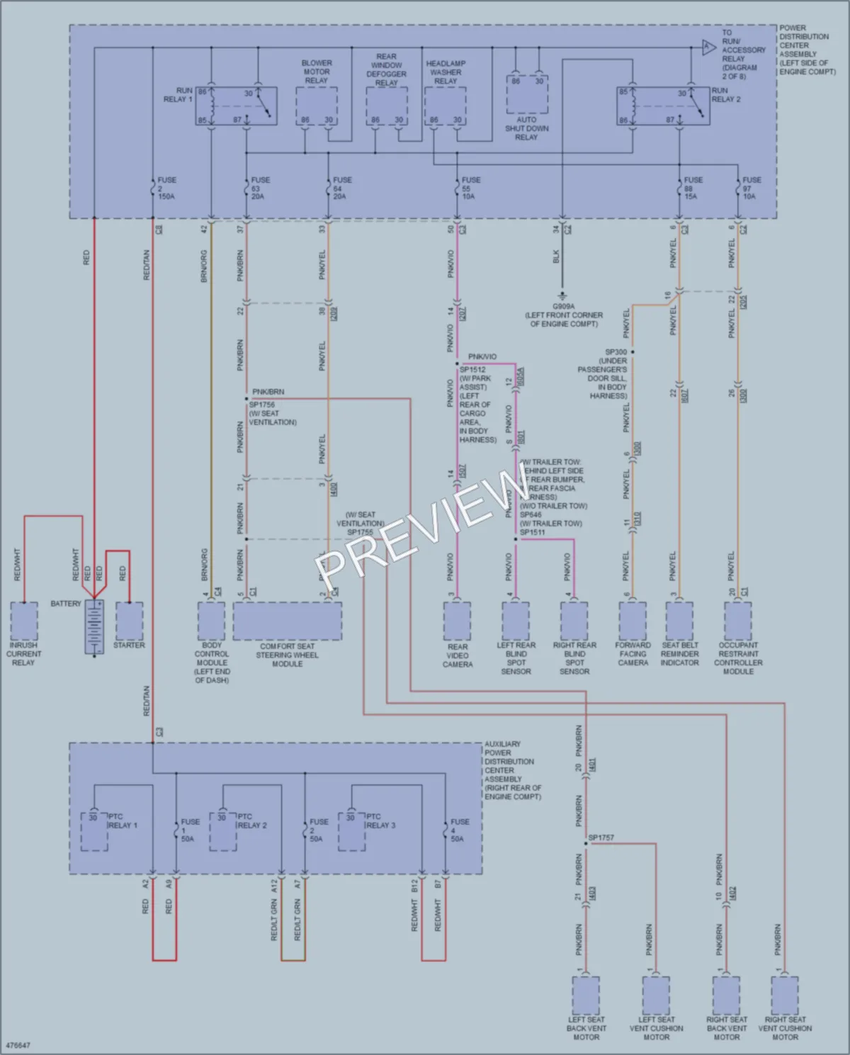 2015 Jeep Cherokee Power Distribution wiring diagram preview