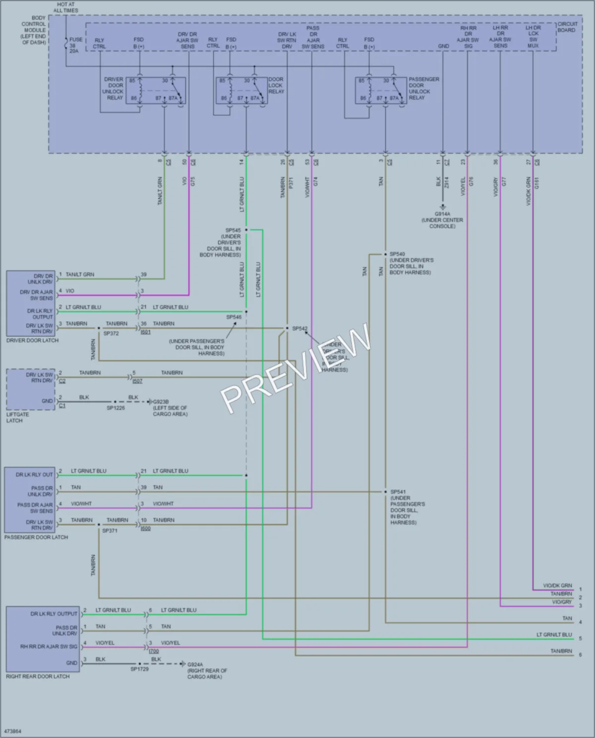 2015 Jeep Cherokee Power Door Locks wiring diagram preview