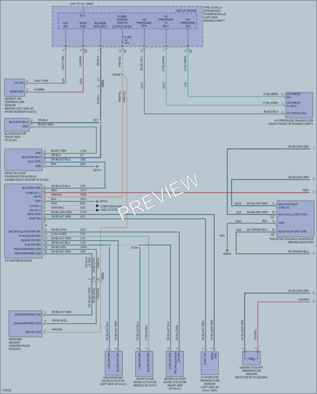 2015 Jeep Compass Air Conditioning wiring diagram preview