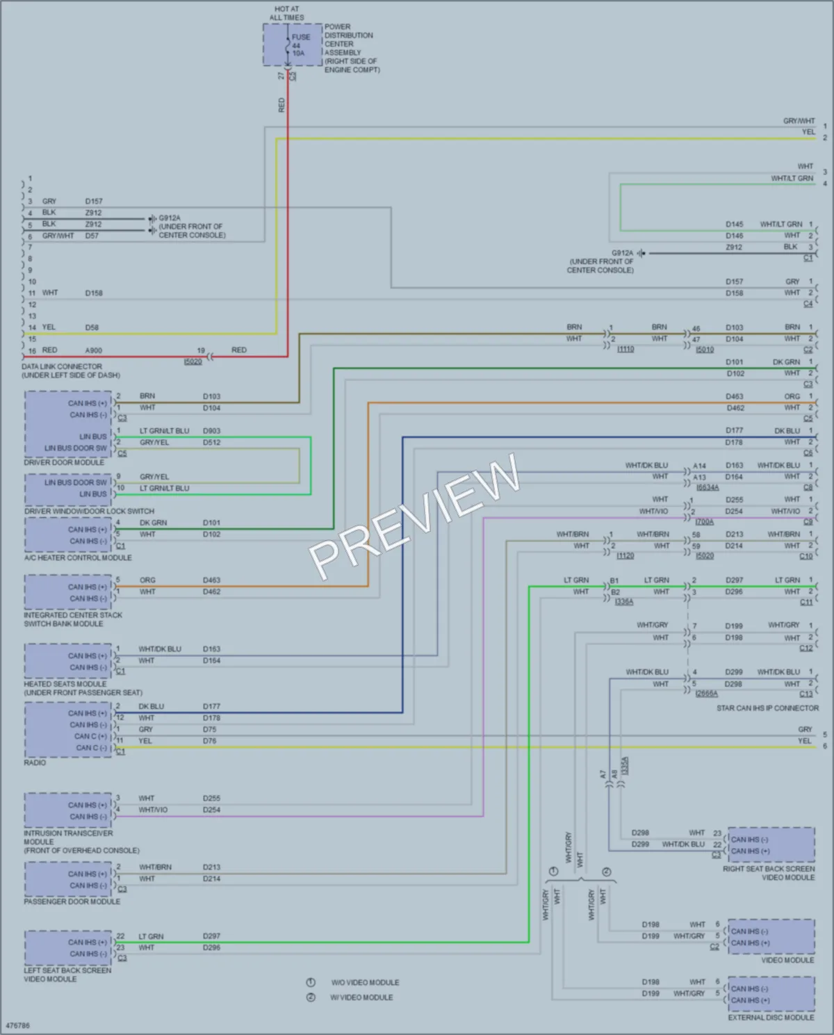 2015 Jeep GrandCherokee Computer Data Lines wiring diagram preview