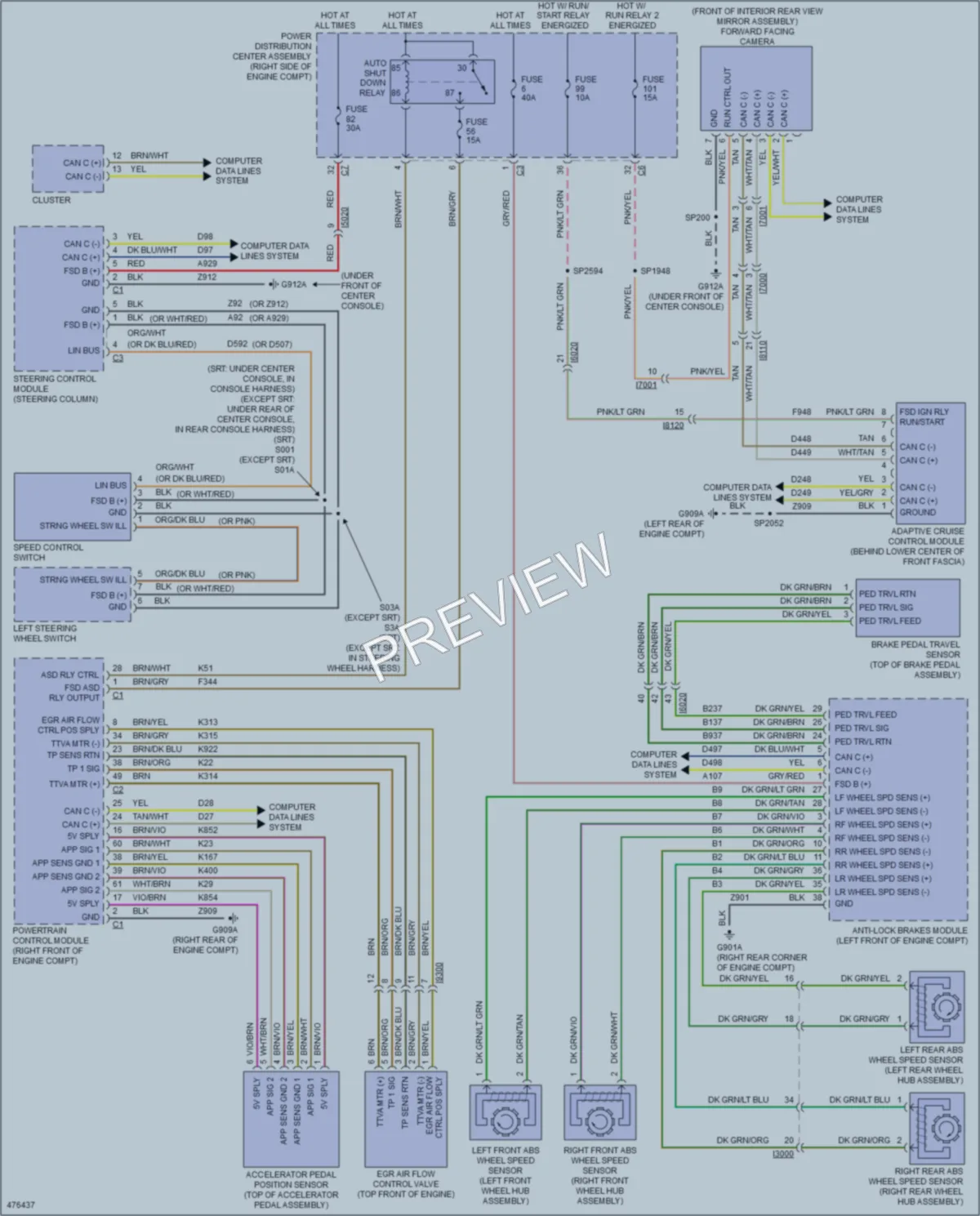 2015 Jeep GrandCherokee Cruise Control wiring diagram preview