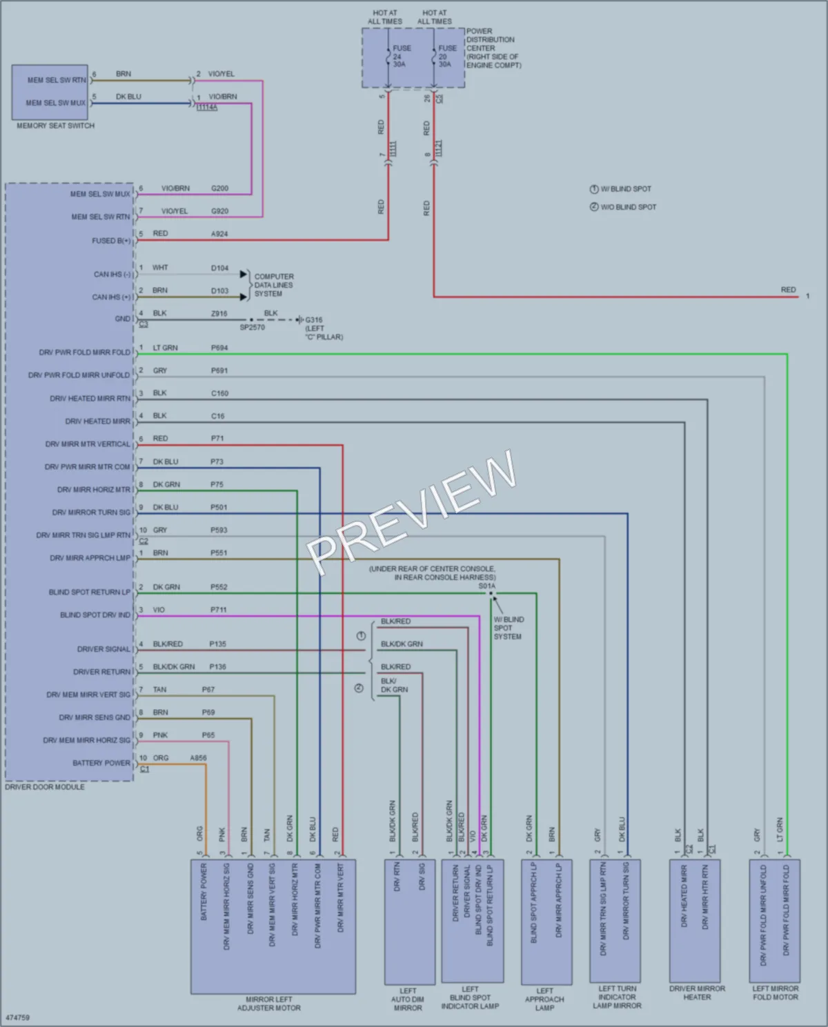 2015 Jeep GrandCherokee Memory Systems wiring diagram preview