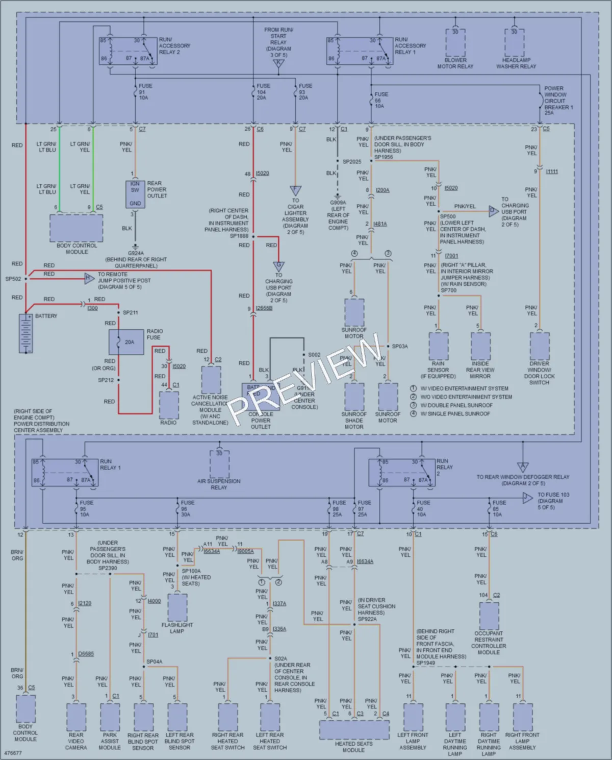2015 Jeep GrandCherokee Power Distribution wiring diagram preview