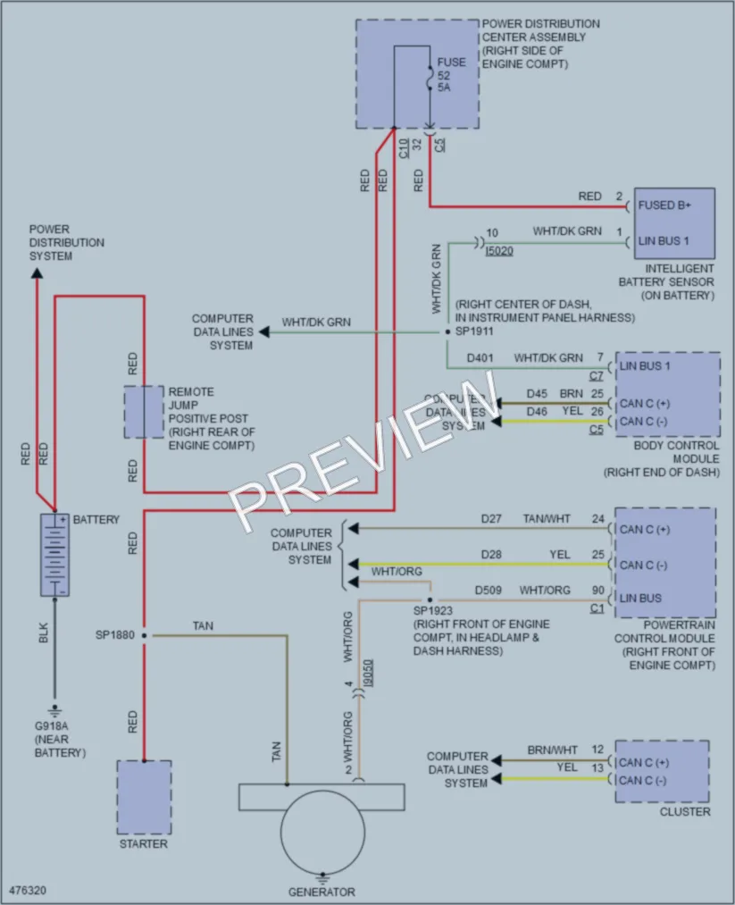 2015 Jeep GrandCherokee Starting Charging wiring diagram preview