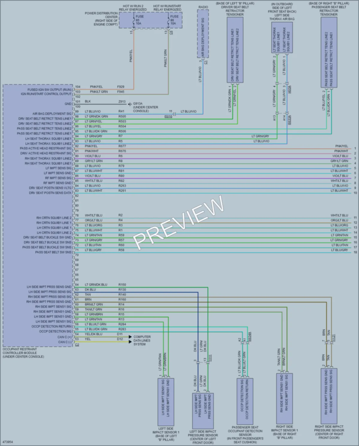 2015 Jeep GrandCherokee Supplemental Restraints wiring diagram preview