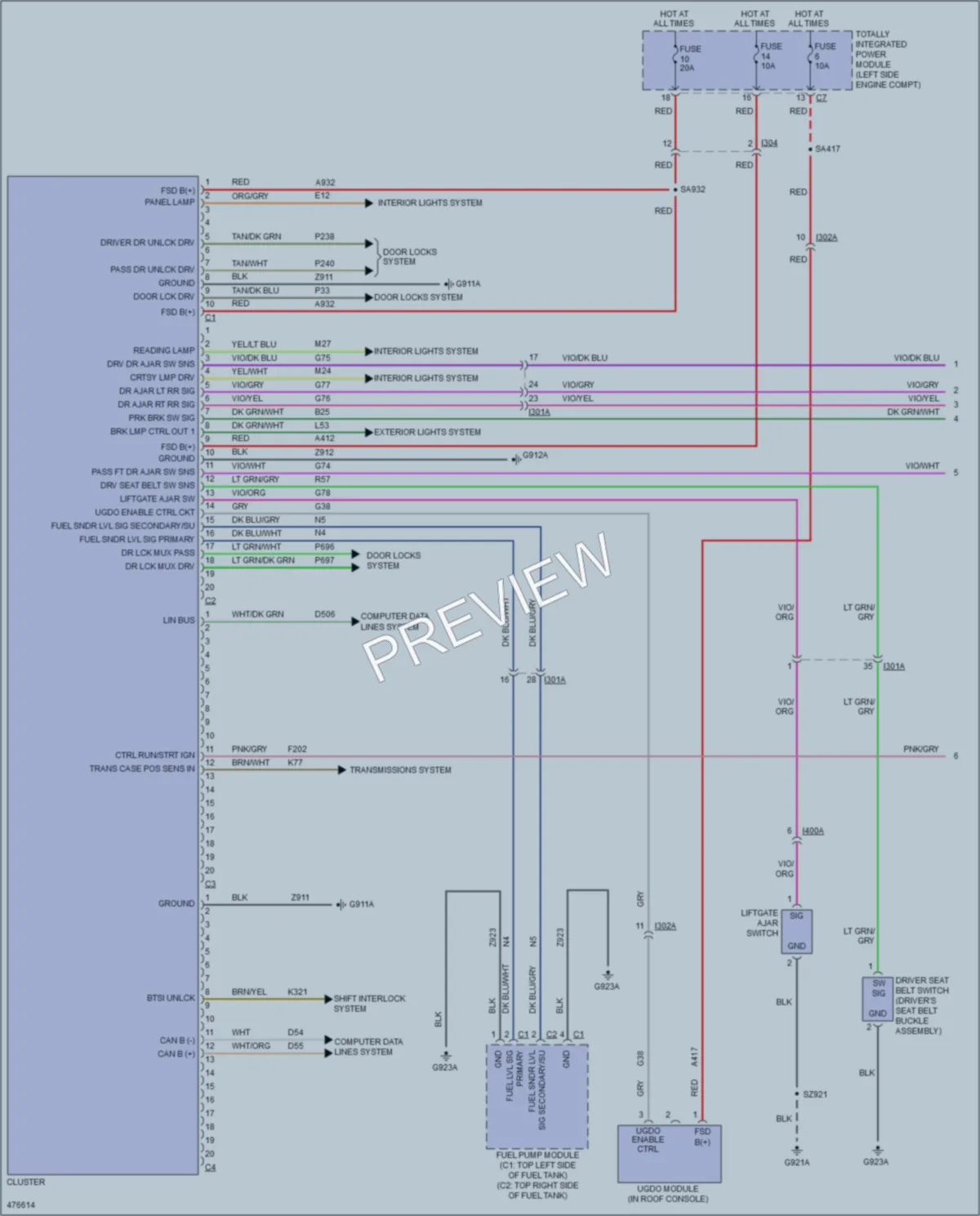 2015 Jeep Patriot Instrument Cluster wiring diagram preview