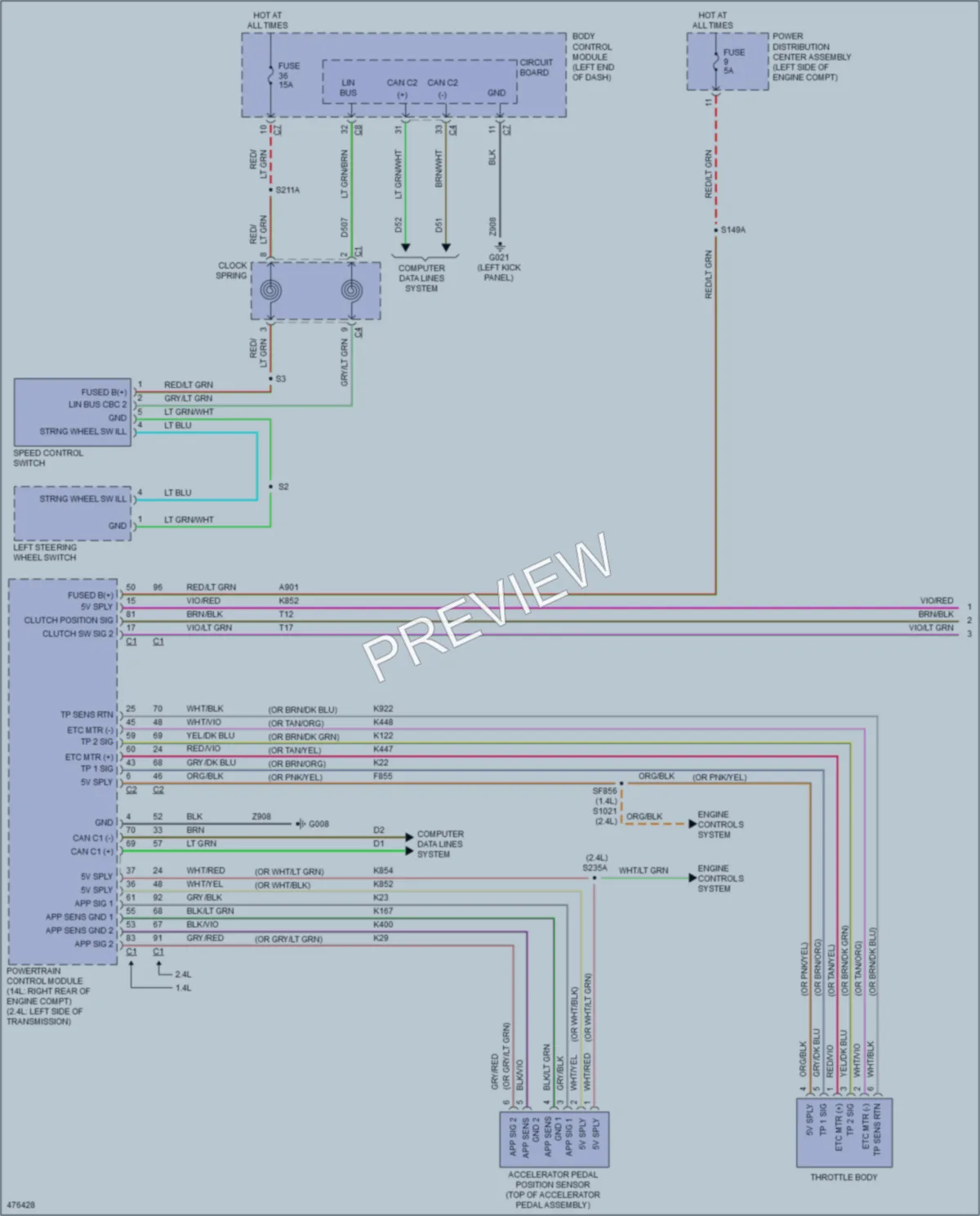 2015 Jeep Renegade Cruise Control wiring diagram preview