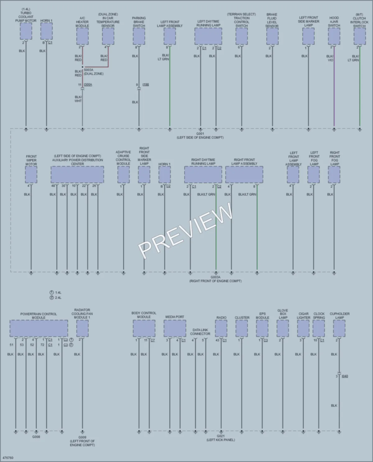2015 Jeep Renegade Ground Distribution wiring diagram preview