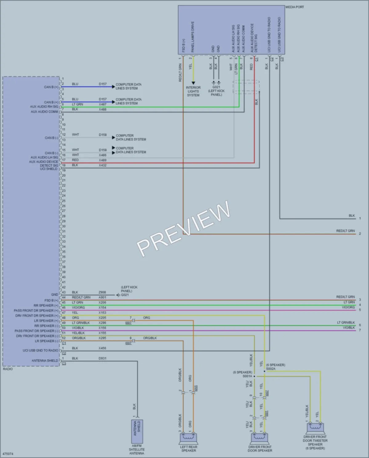 2015 Jeep Renegade Radio wiring diagram preview