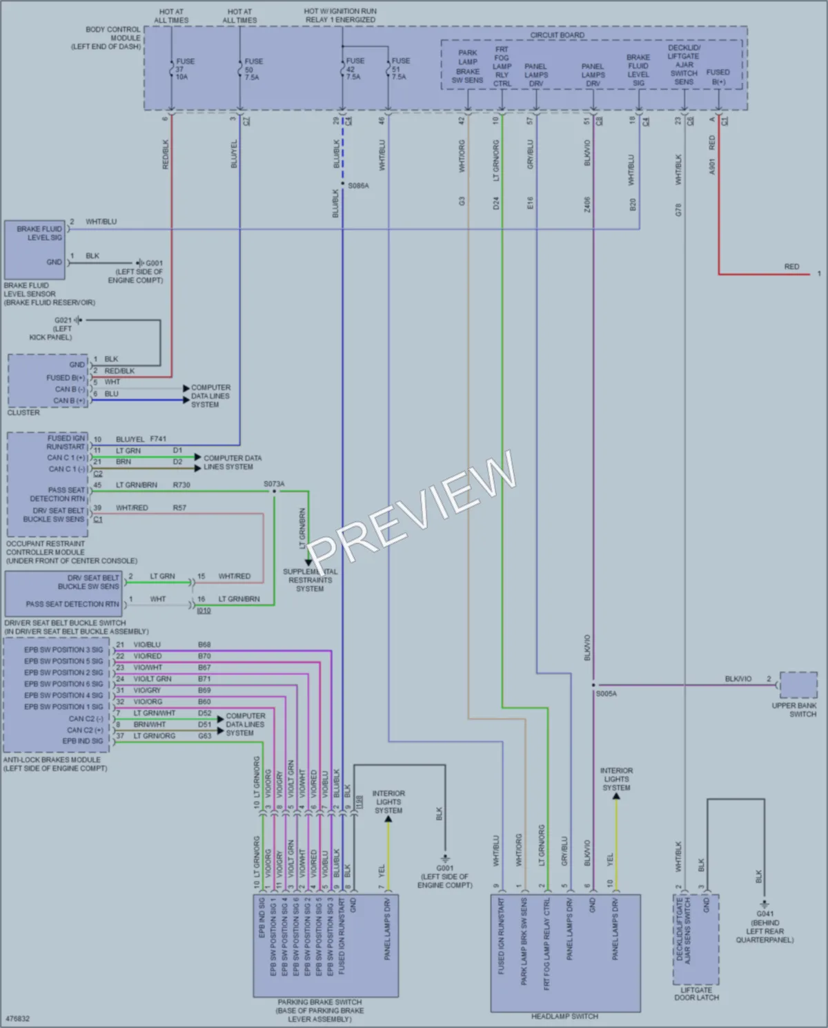 2015 Jeep Renegade Warning Systems wiring diagram preview