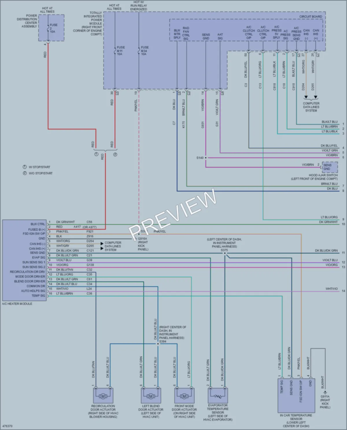2015 Jeep Wrangler Air Conditioning wiring diagram preview