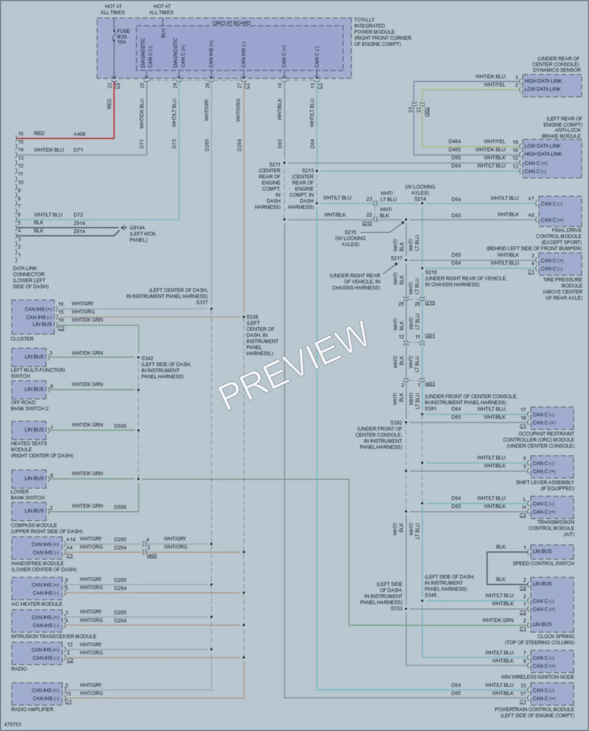 2015 Jeep Wrangler Computer Data Lines wiring diagram preview