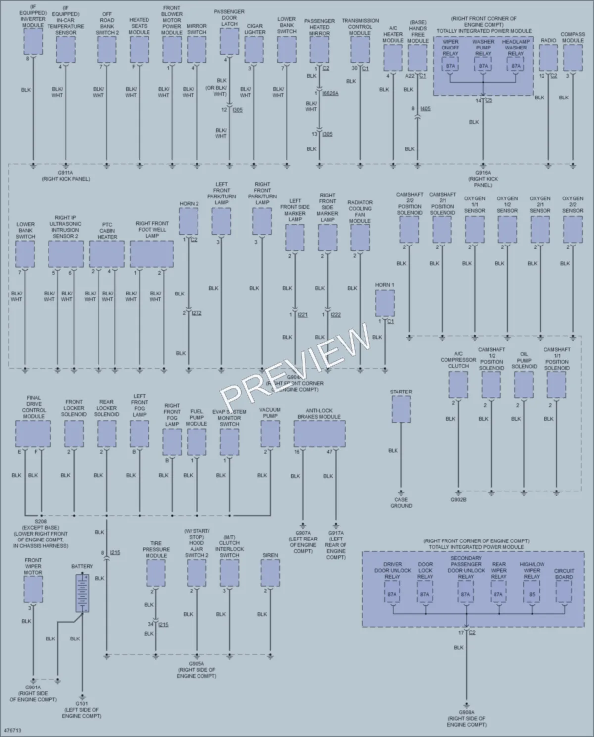 2015 Jeep Wrangler Ground Distribution wiring diagram preview