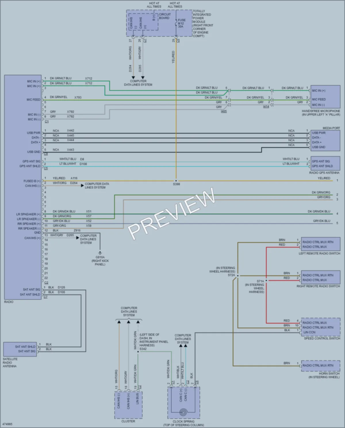 2015 Jeep Wrangler Navigation wiring diagram preview