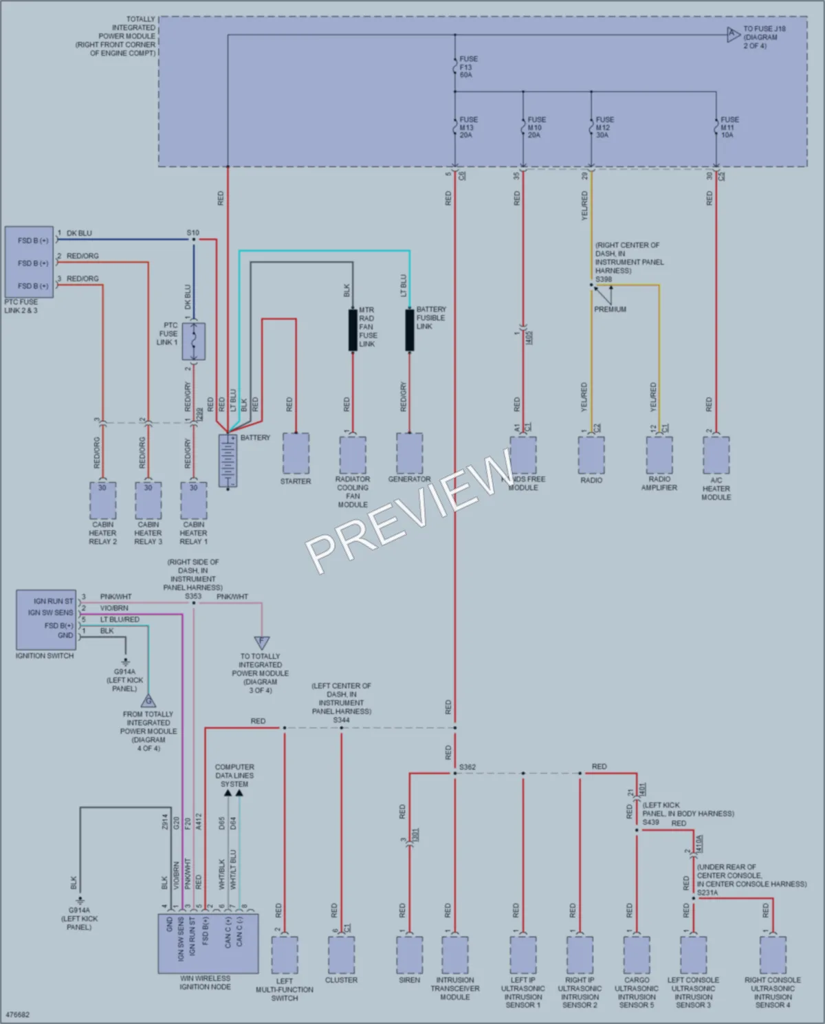 2015 Jeep Wrangler Power Distribution wiring diagram preview