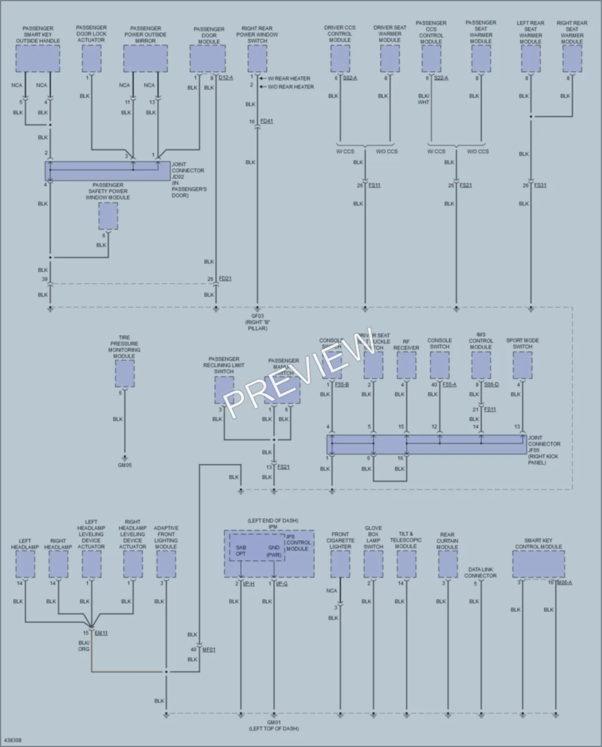 2015 Kia Cadenza Ground Distribution wiring diagram preview