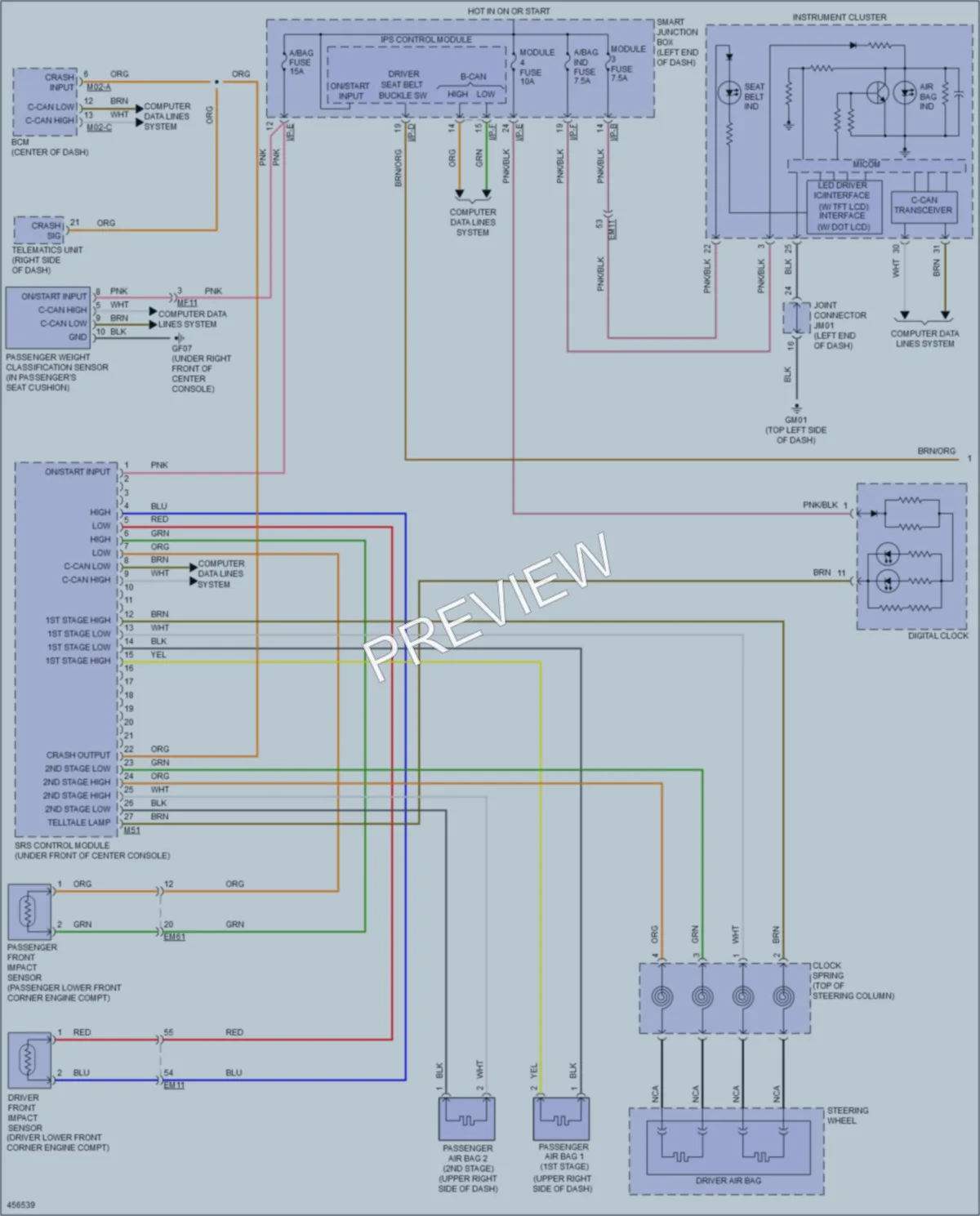 2015 Kia Forte Supplemental Restraints wiring diagram preview