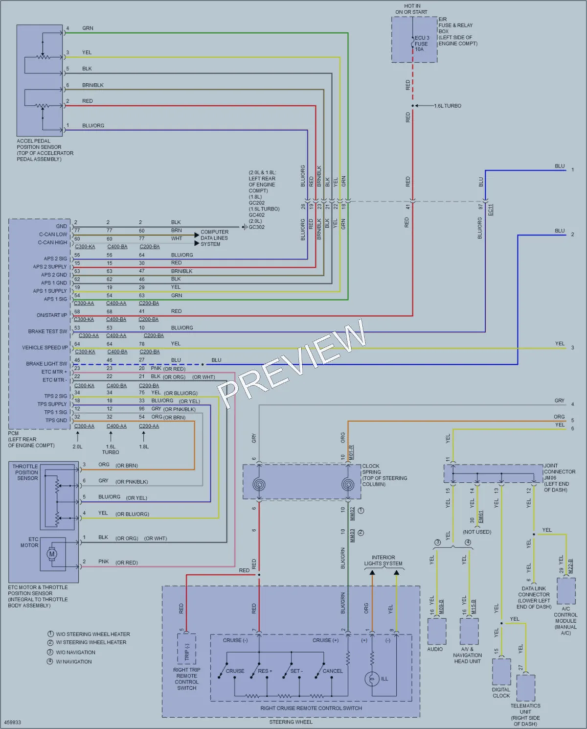 2015 Kia Forte5 Cruise Control wiring diagram preview