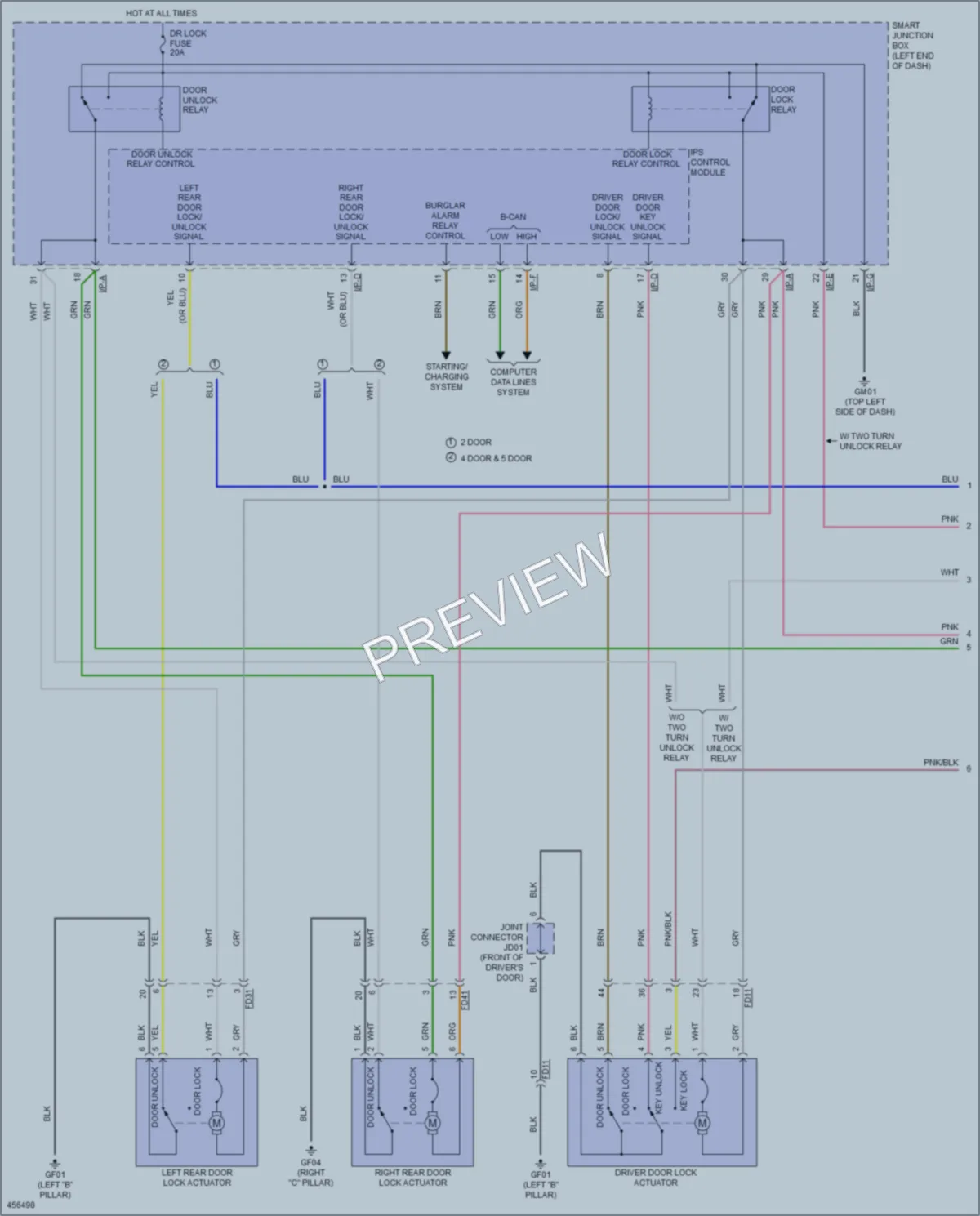 2015 Kia Forte5 Power Door Locks wiring diagram preview