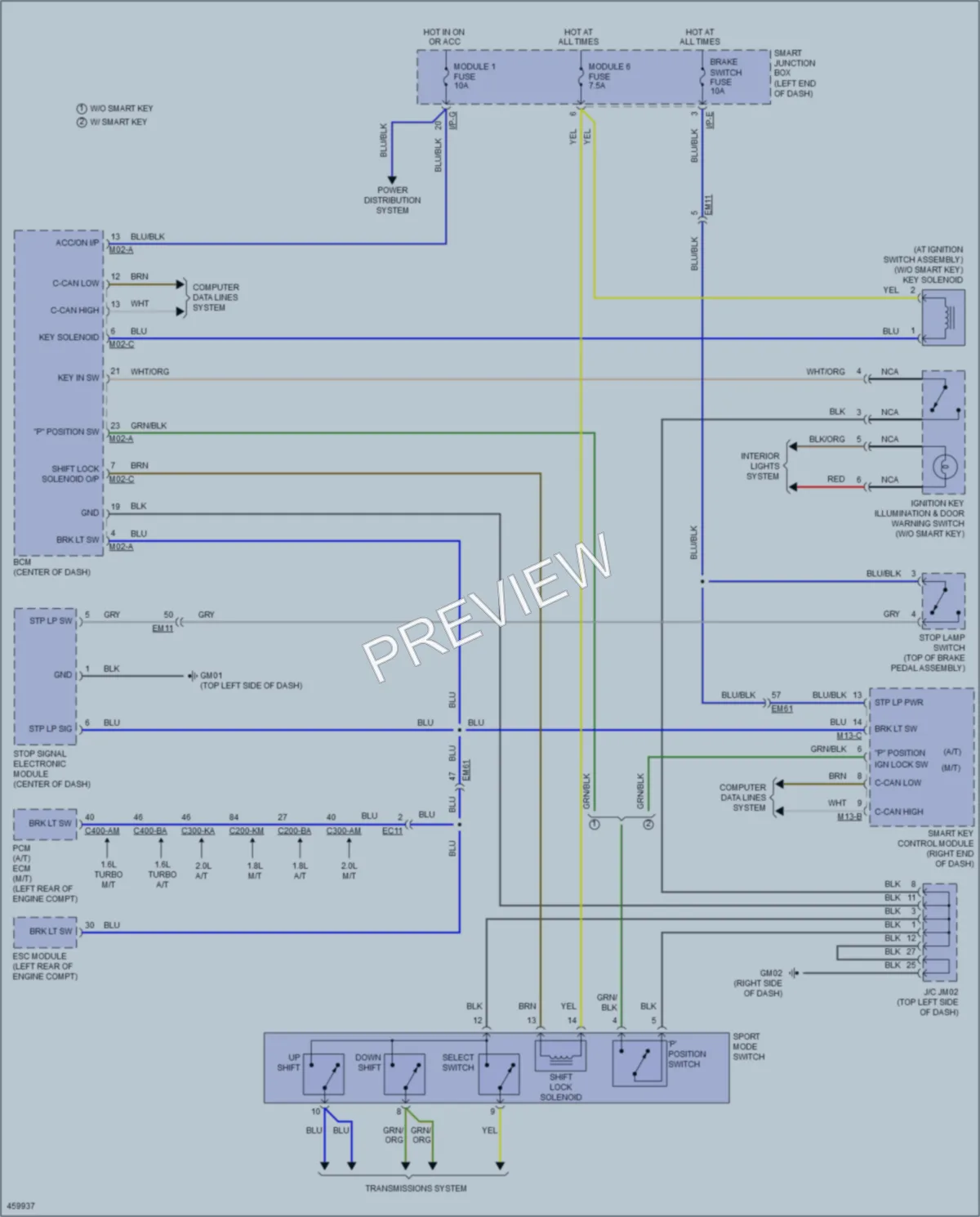 2015 Kia Forte5 Shift Interlock wiring diagram preview