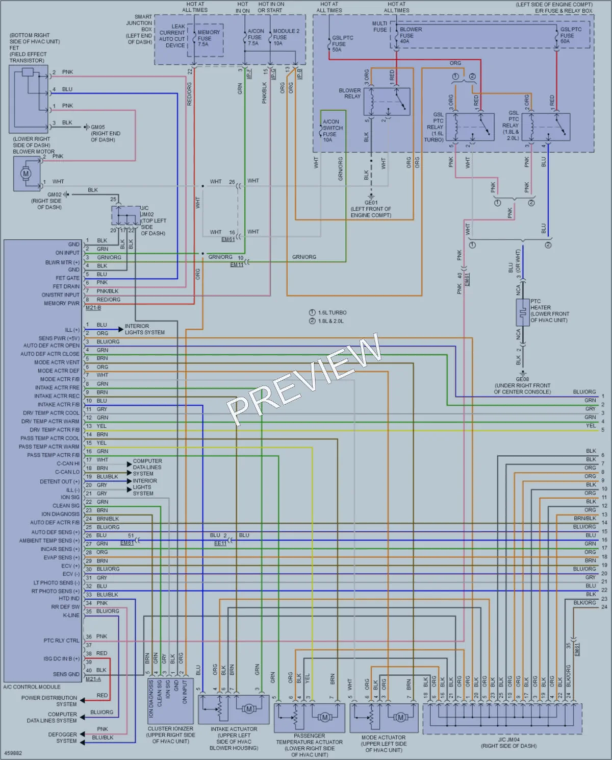 2015 Kia ForteKoup Air Conditioning wiring diagram preview