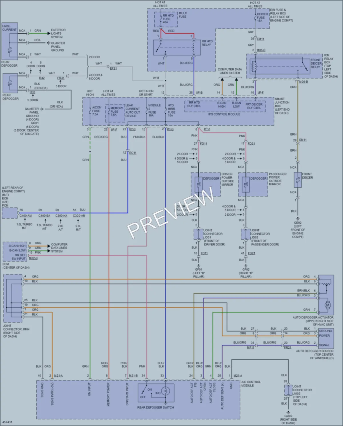 2015 Kia ForteKoup Defoggers wiring diagram preview