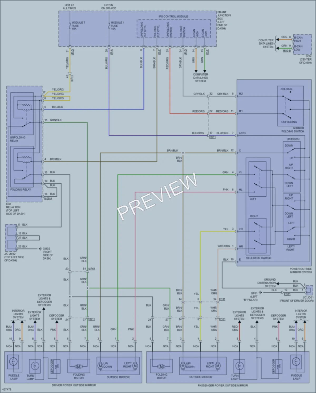 2015 Kia ForteKoup Power Mirrors wiring diagram preview