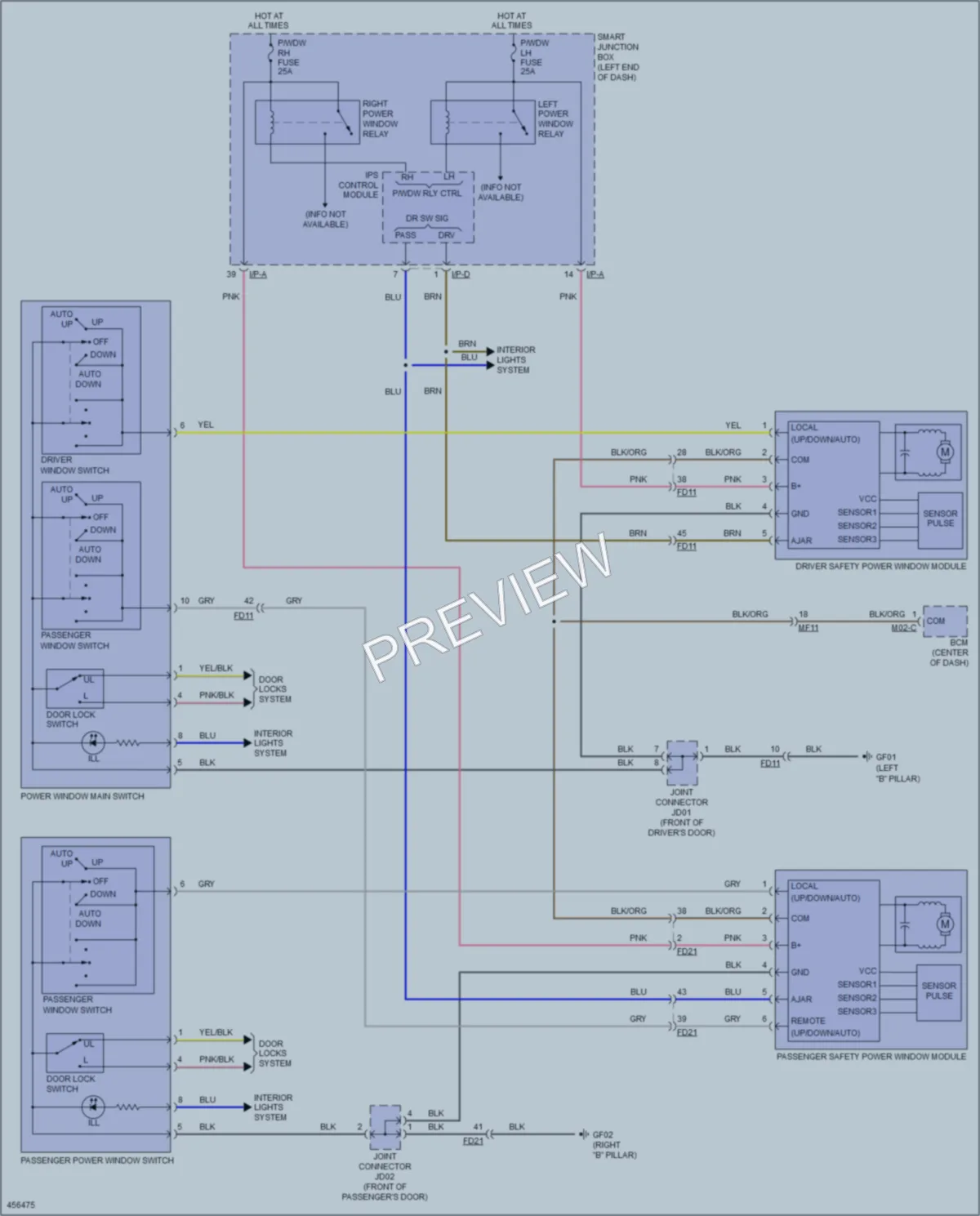 2015 Kia ForteKoup Power Windows wiring diagram preview