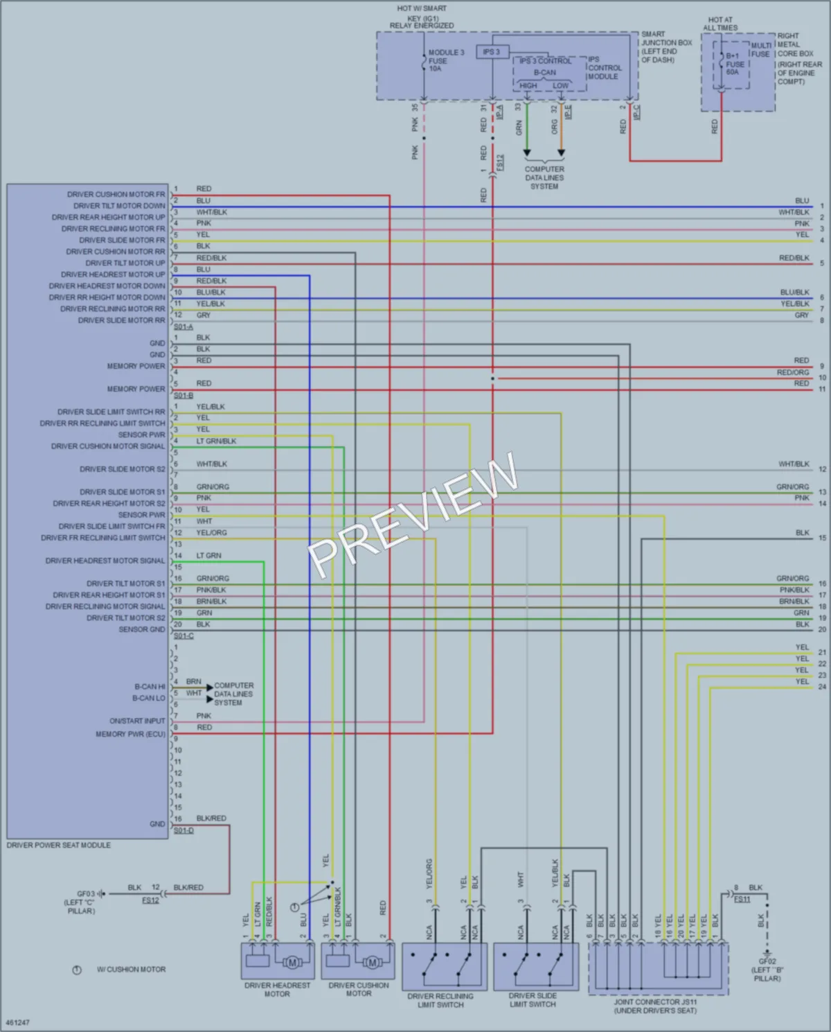 2015 Kia K900 Memory Systems wiring diagram preview