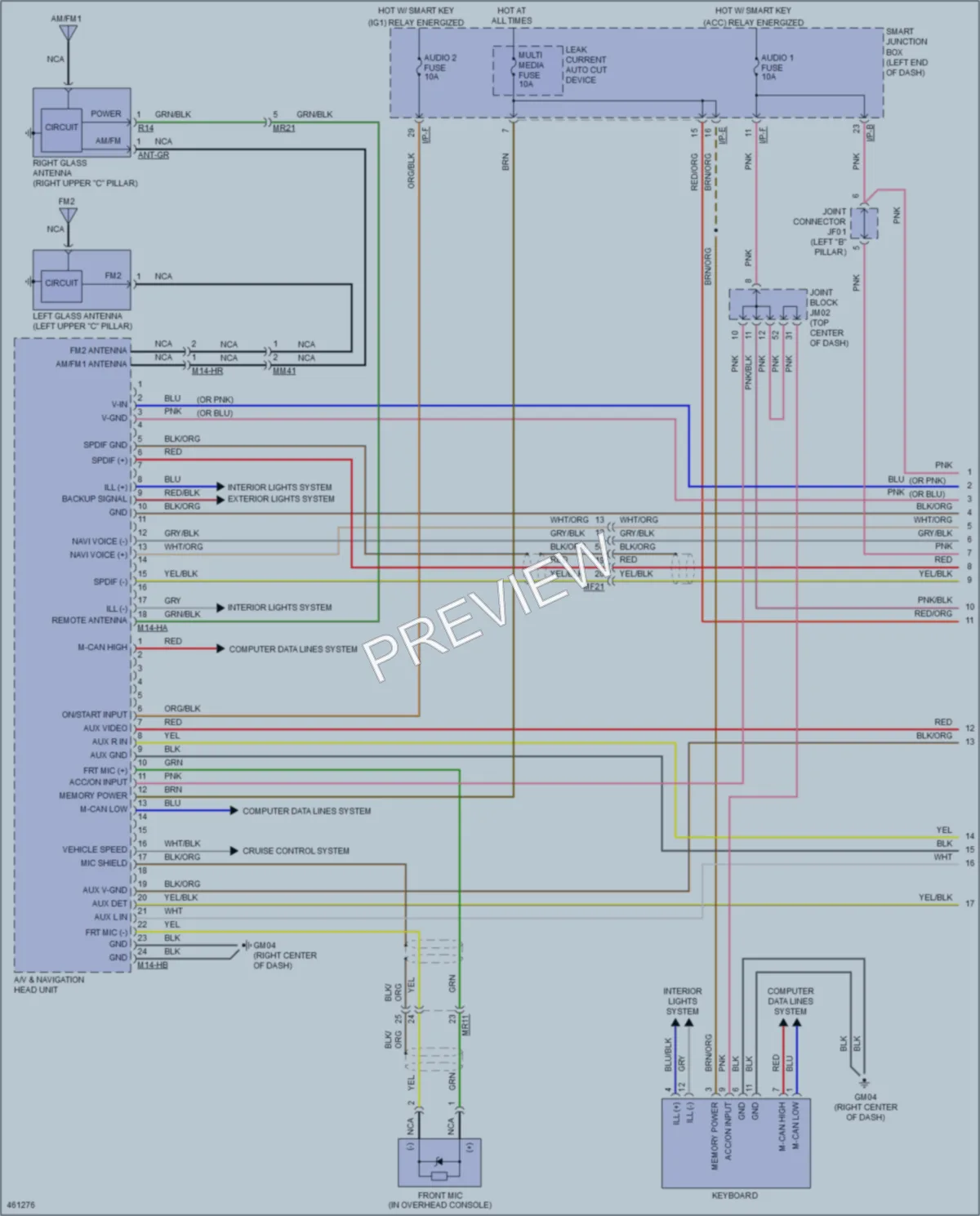 2015 Kia K900 Radio wiring diagram preview