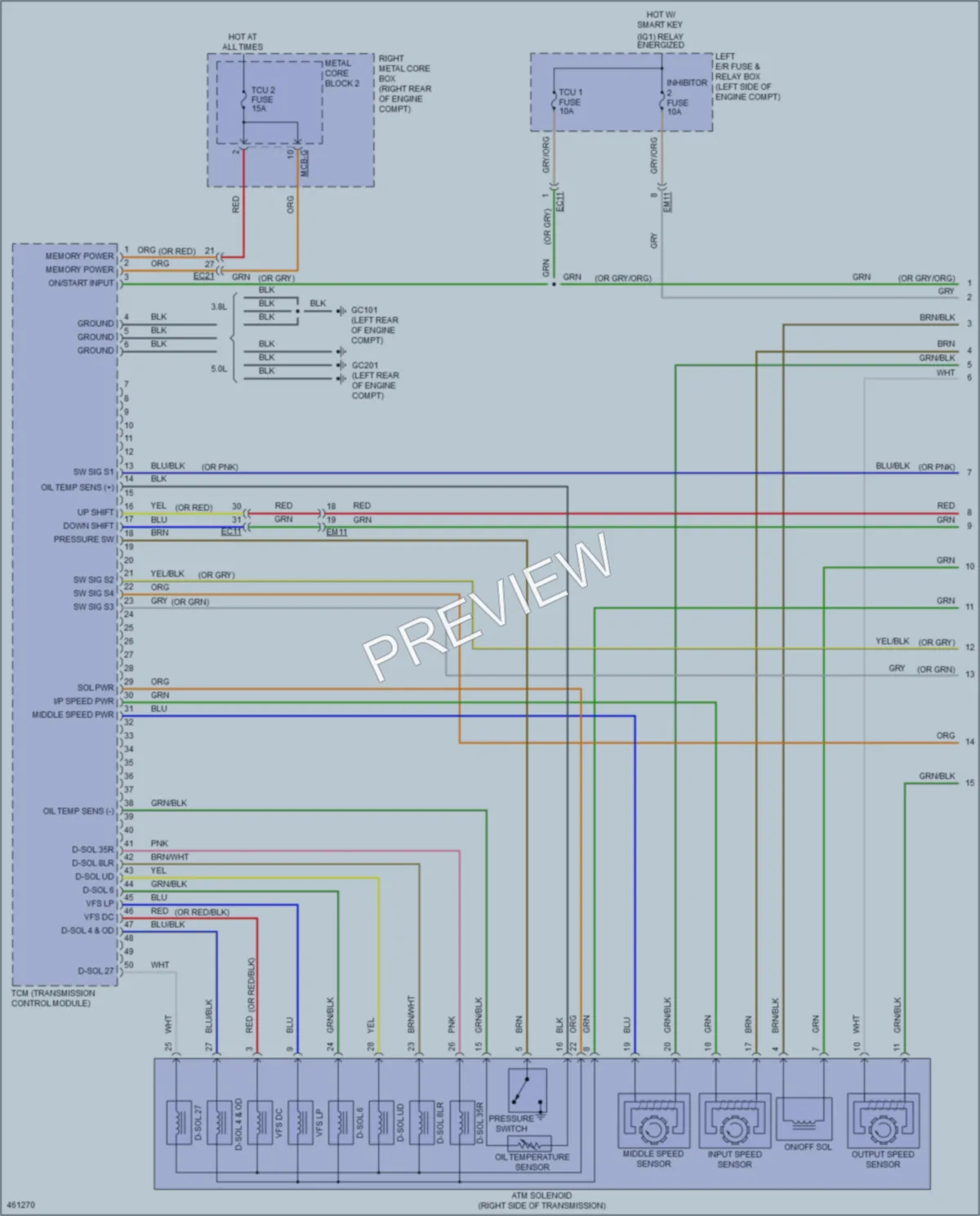 2015 Kia K900 Transmission wiring diagram preview