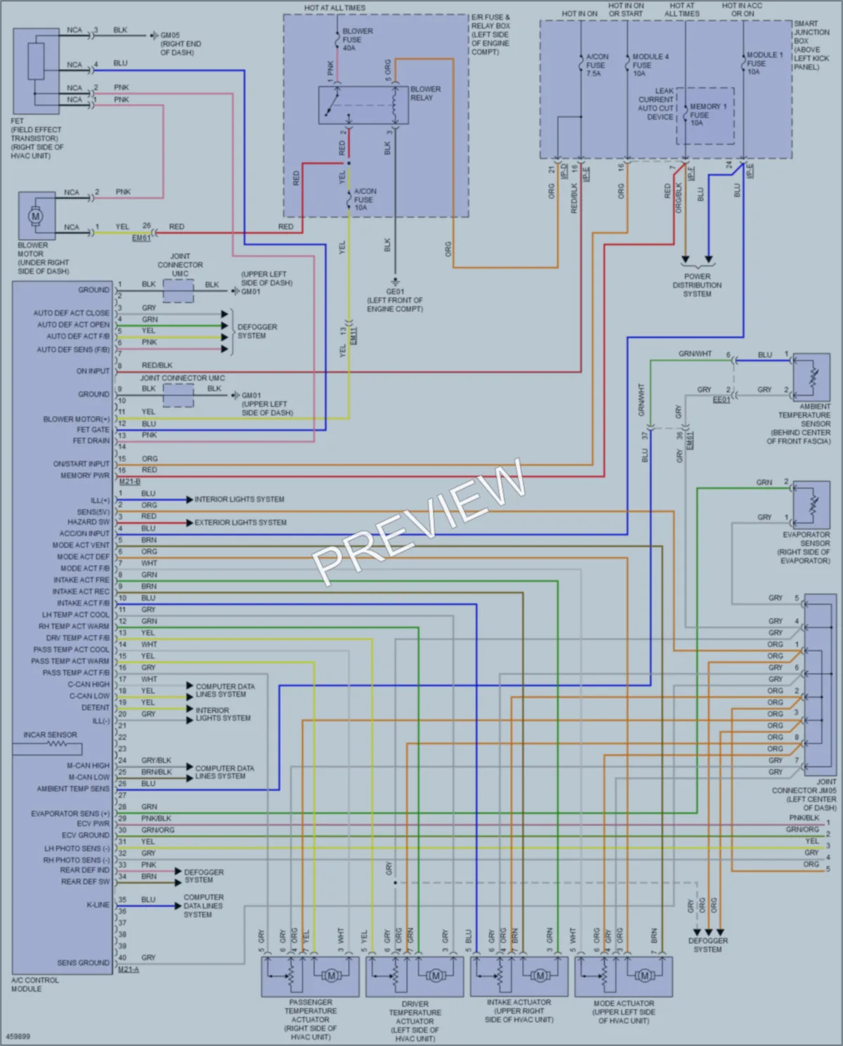 2015 Kia Optima Air Conditioning wiring diagram preview
