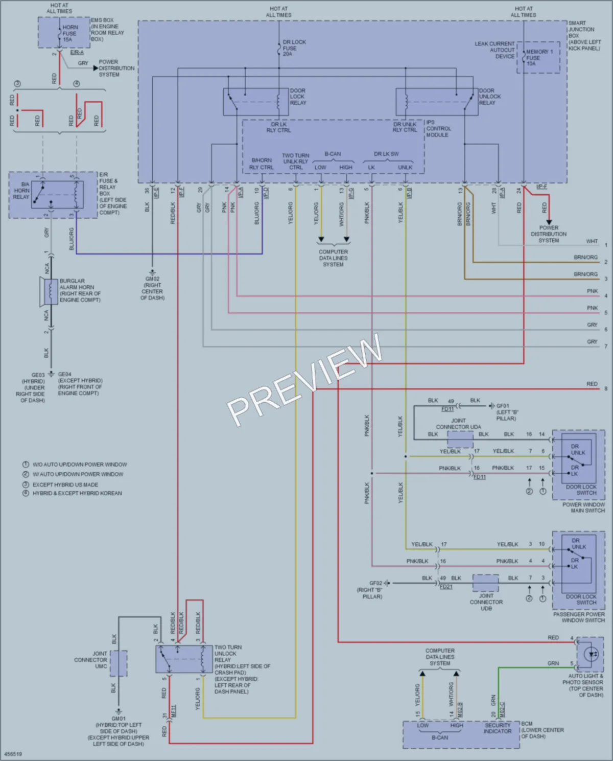 2015 Kia Optima Anti Theft wiring diagram preview