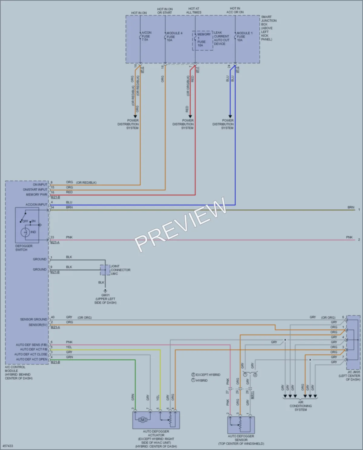 2015 Kia Optima Defoggers wiring diagram preview