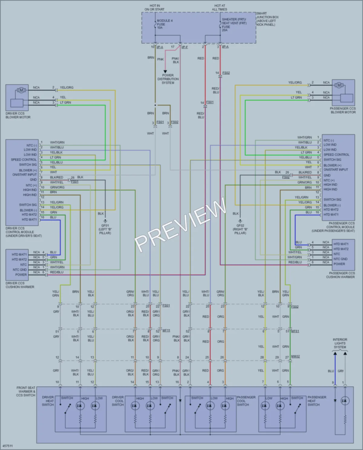 2015 Kia Optima Power Seats wiring diagram preview