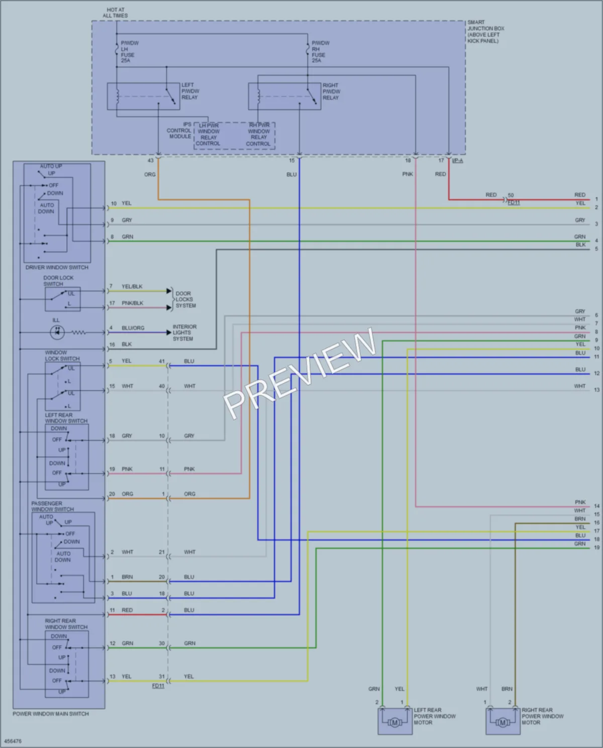 2015 Kia Optima Power Windows wiring diagram preview