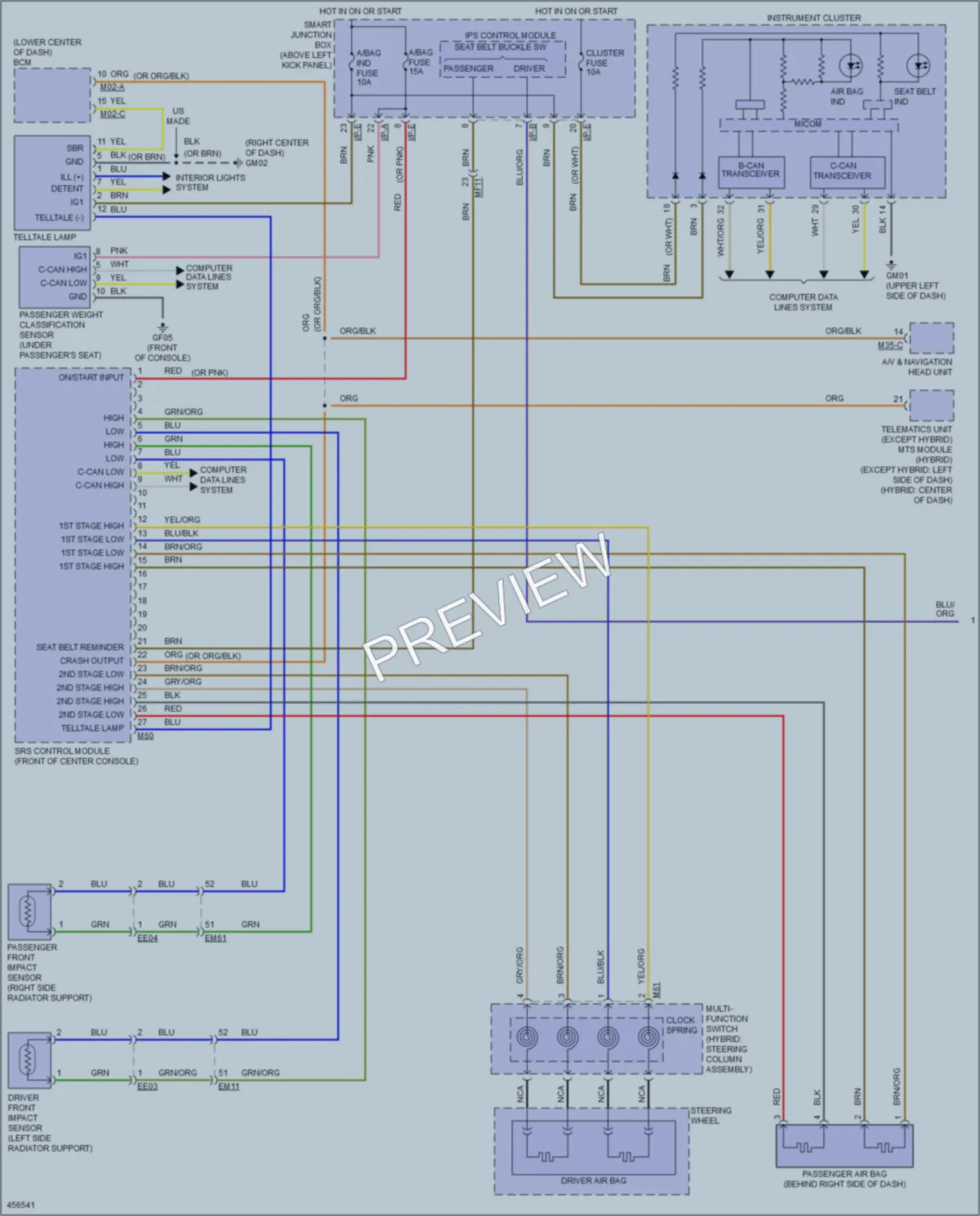 2015 Kia Optima Supplemental Restraints wiring diagram preview