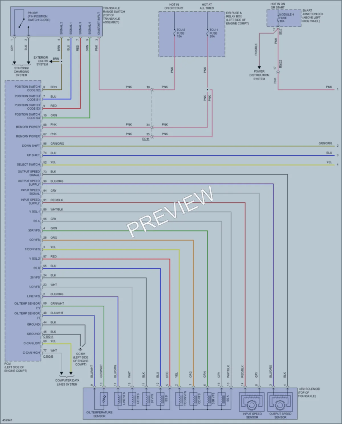 2015 Kia Optima Transmission wiring diagram preview