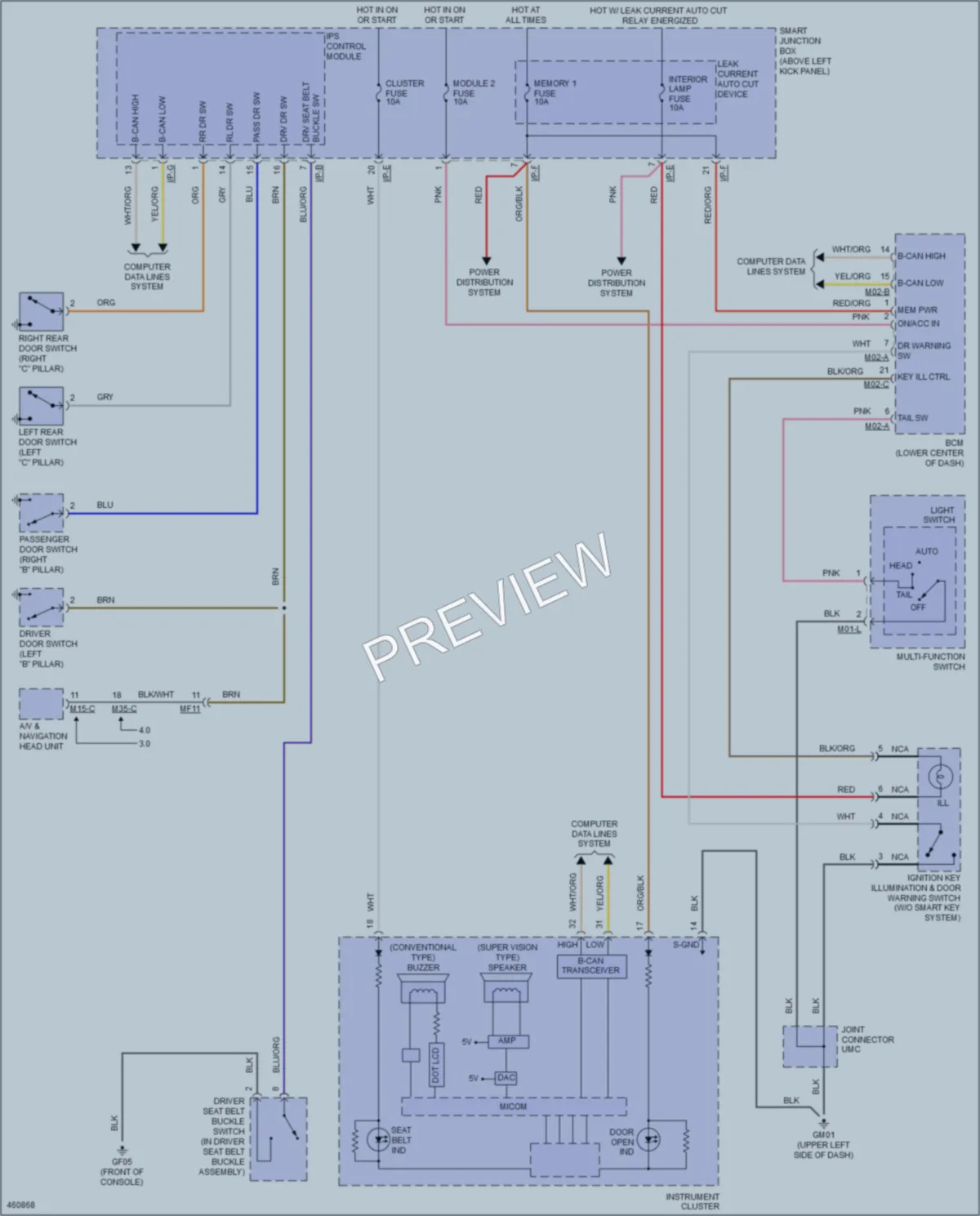 2015 Kia Optima Warning Systems wiring diagram preview