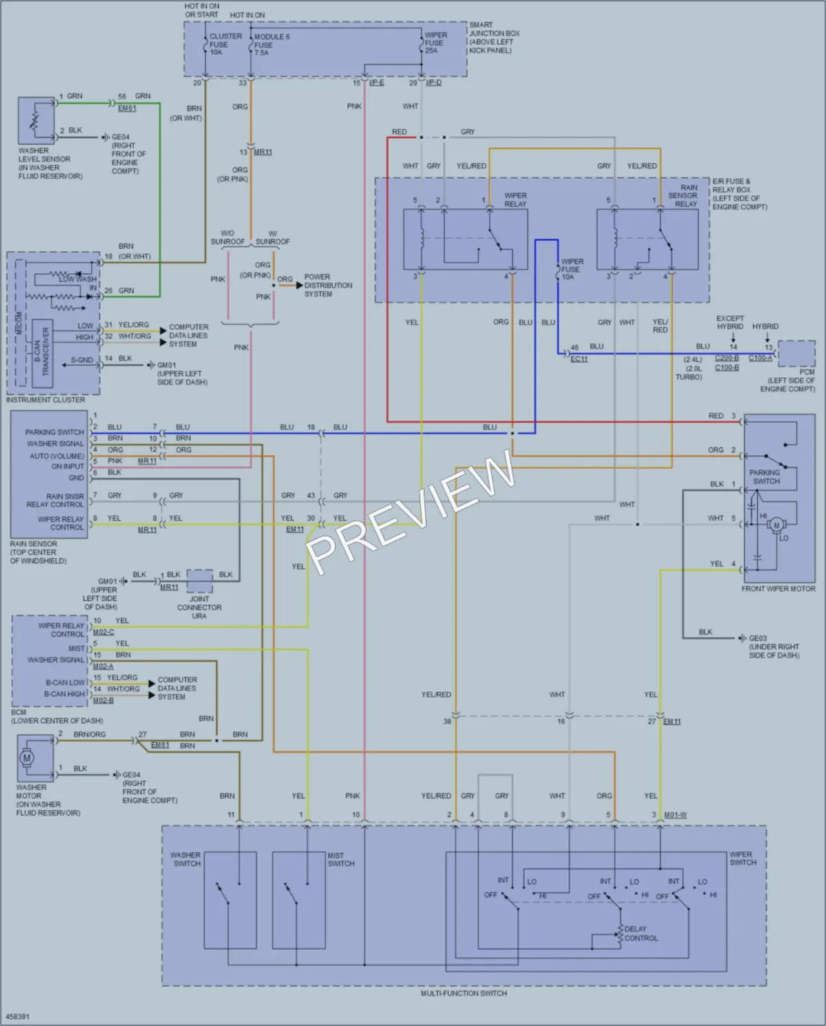 2015 Kia Optima Wiper Washer wiring diagram preview