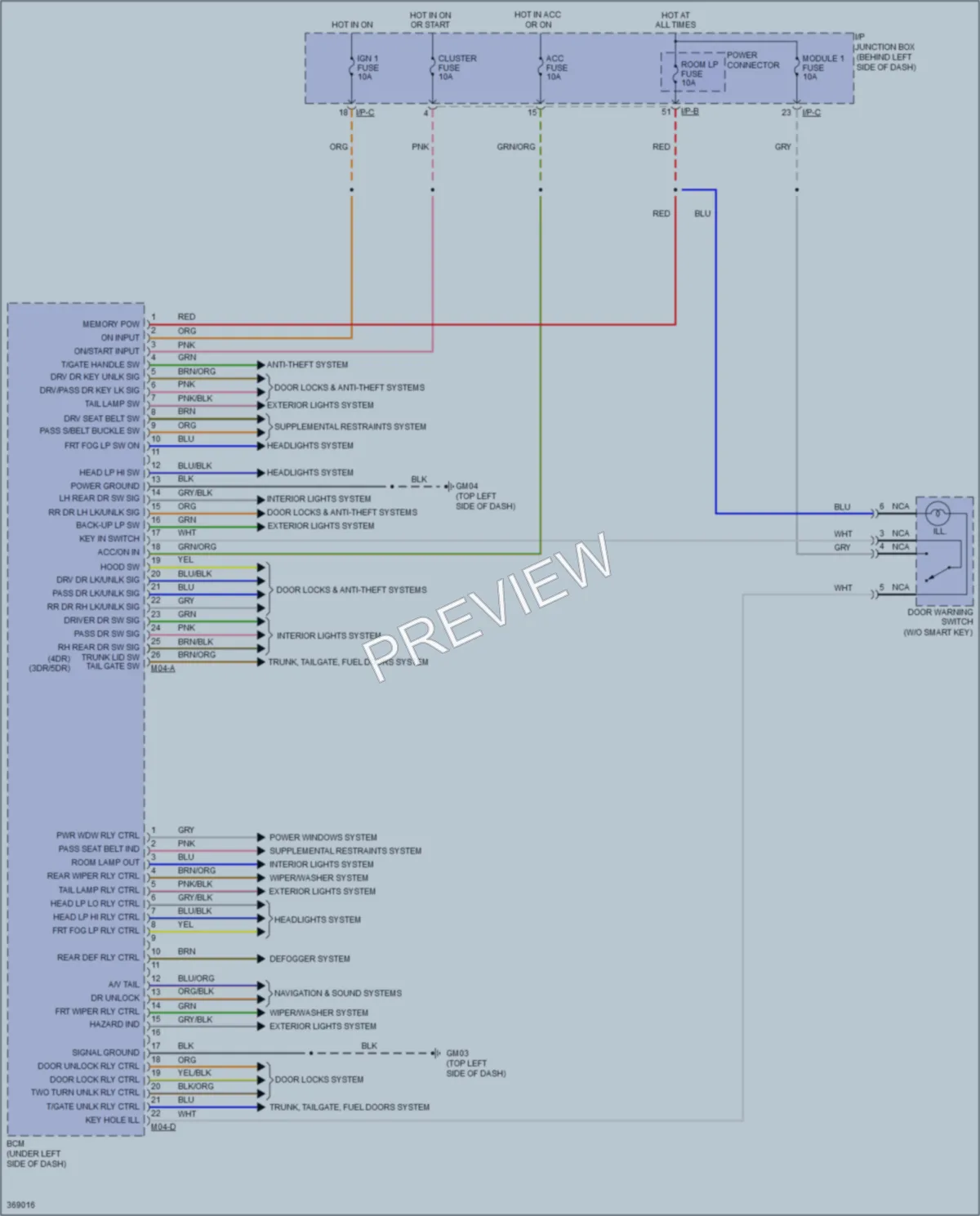 2015 Kia Rio Body Control Modules wiring diagram preview