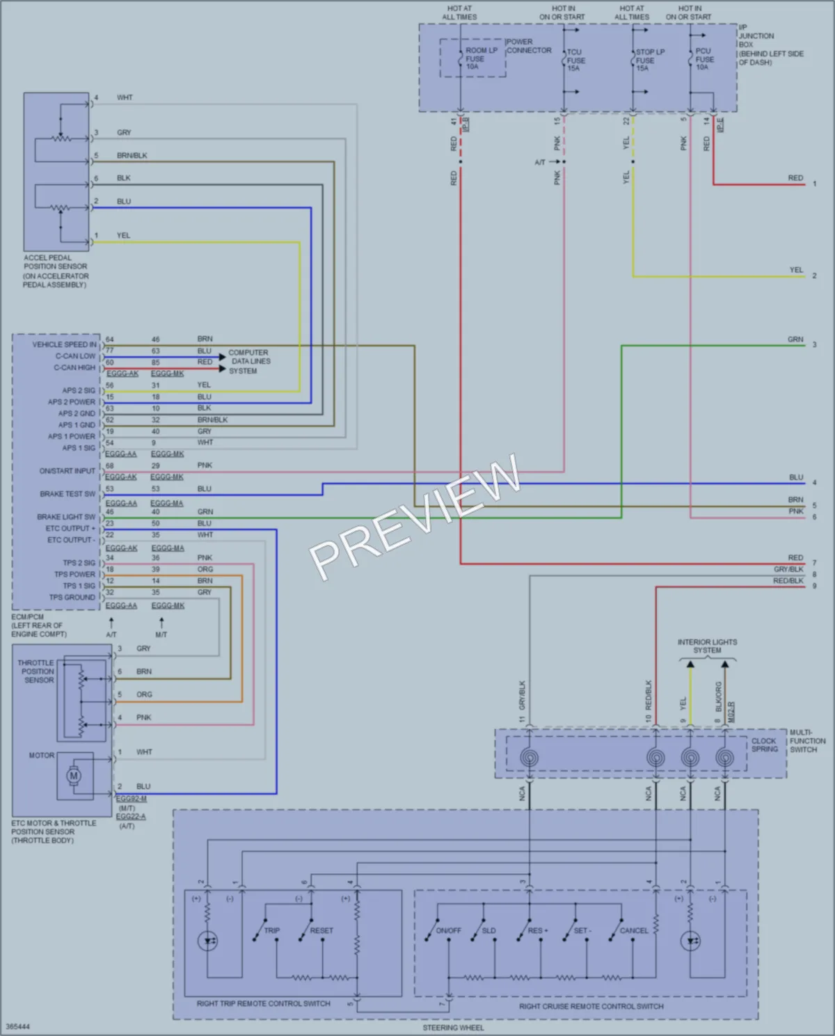 2015 Kia Rio Cruise Control wiring diagram preview