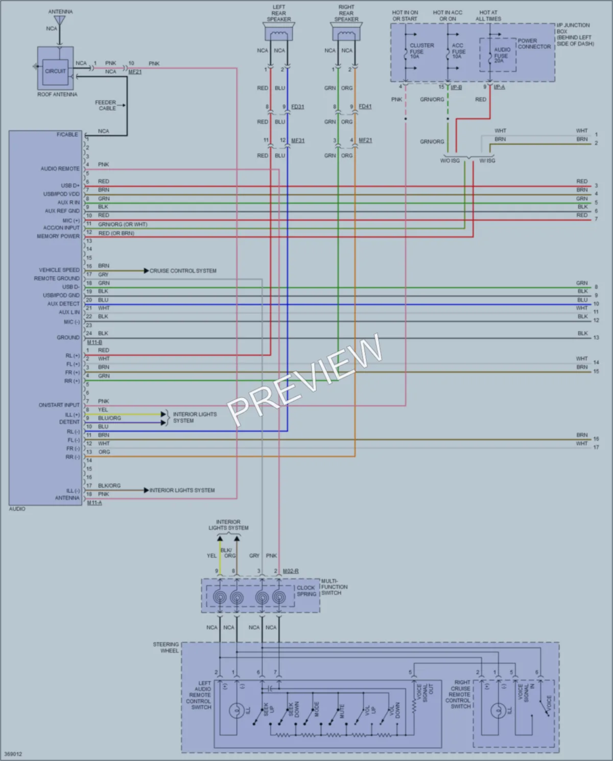 2015 Kia Rio Radio wiring diagram preview